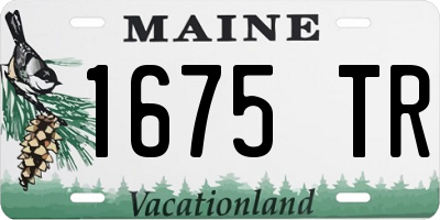 ME license plate 1675TR