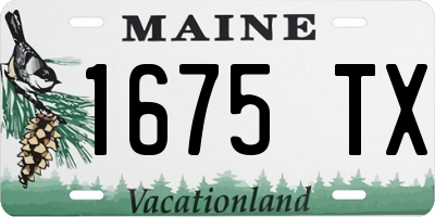 ME license plate 1675TX