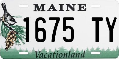ME license plate 1675TY