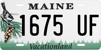 ME license plate 1675UF