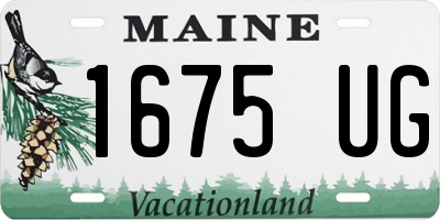 ME license plate 1675UG