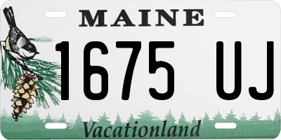 ME license plate 1675UJ