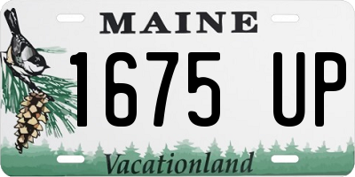 ME license plate 1675UP