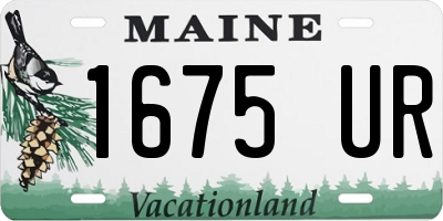 ME license plate 1675UR
