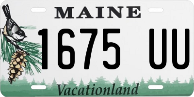 ME license plate 1675UU