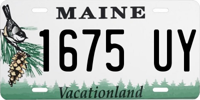 ME license plate 1675UY