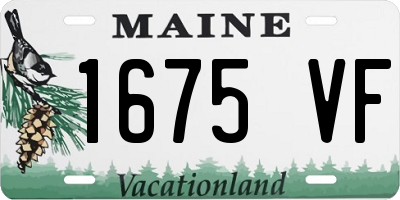 ME license plate 1675VF