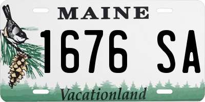 ME license plate 1676SA