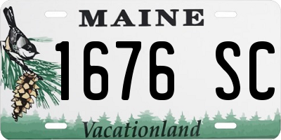 ME license plate 1676SC