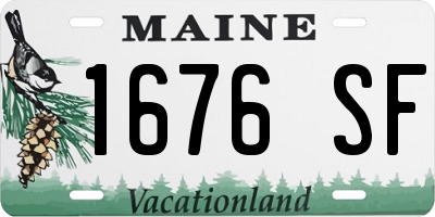 ME license plate 1676SF