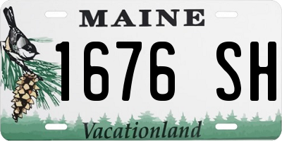 ME license plate 1676SH