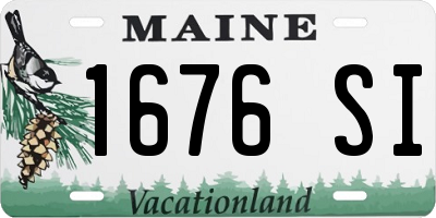 ME license plate 1676SI