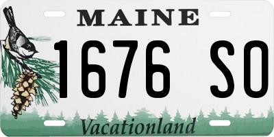 ME license plate 1676SO
