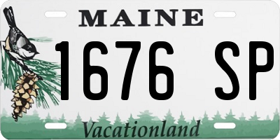 ME license plate 1676SP