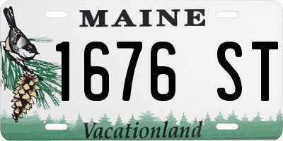 ME license plate 1676ST