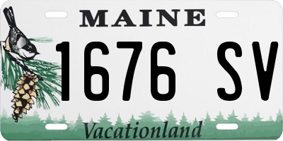 ME license plate 1676SV
