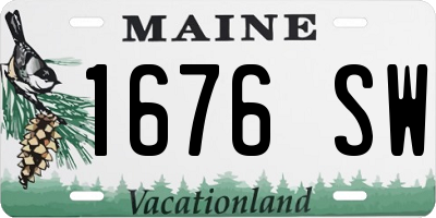 ME license plate 1676SW