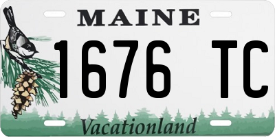ME license plate 1676TC