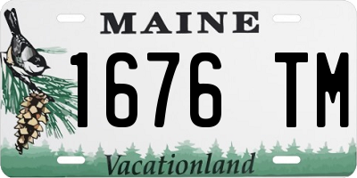 ME license plate 1676TM