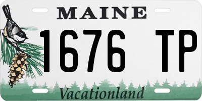 ME license plate 1676TP