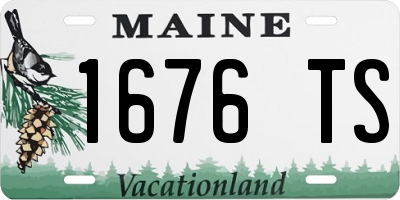 ME license plate 1676TS