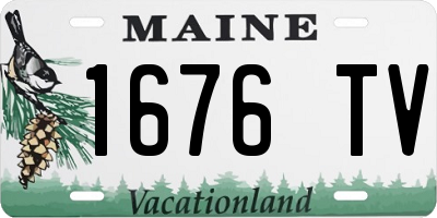 ME license plate 1676TV