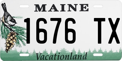 ME license plate 1676TX