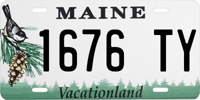 ME license plate 1676TY