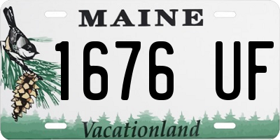 ME license plate 1676UF
