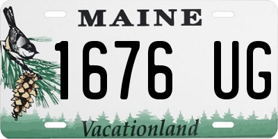 ME license plate 1676UG
