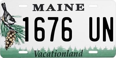 ME license plate 1676UN