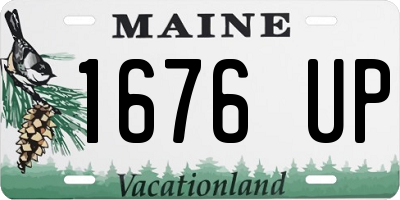 ME license plate 1676UP