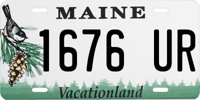 ME license plate 1676UR