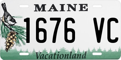 ME license plate 1676VC