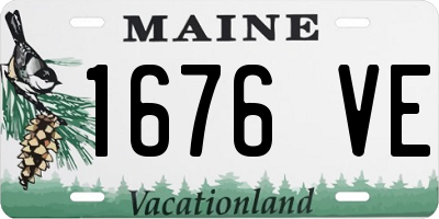 ME license plate 1676VE