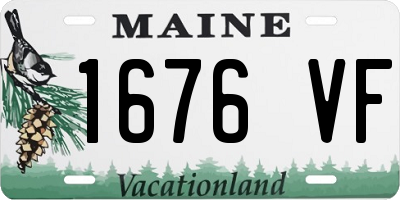 ME license plate 1676VF