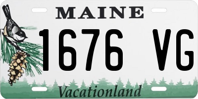 ME license plate 1676VG