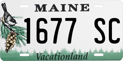 ME license plate 1677SC