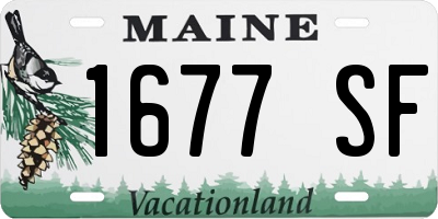 ME license plate 1677SF