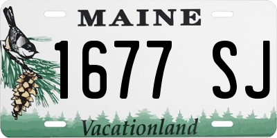 ME license plate 1677SJ