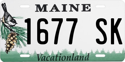 ME license plate 1677SK