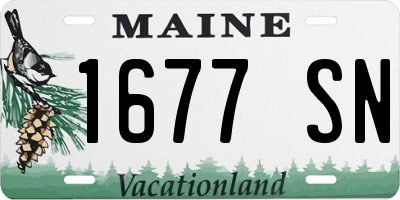 ME license plate 1677SN