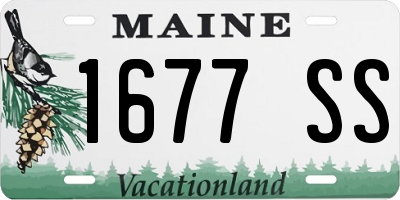 ME license plate 1677SS
