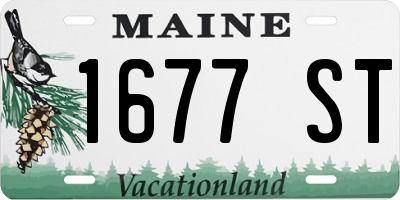 ME license plate 1677ST