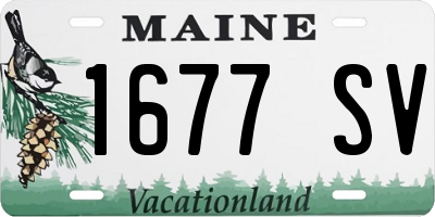 ME license plate 1677SV