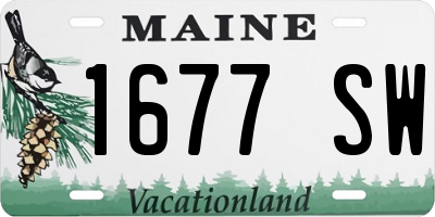 ME license plate 1677SW