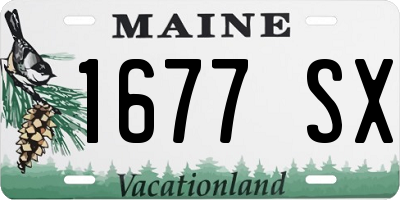 ME license plate 1677SX