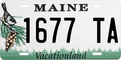 ME license plate 1677TA