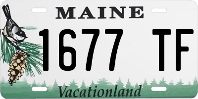 ME license plate 1677TF