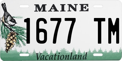 ME license plate 1677TM